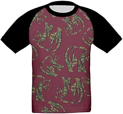 Bear Beatbox Boy's Shirts Novelty Crew Neck Short Sleeve Raglan T Shirt T-Shirt