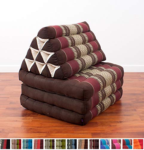 Leewadee Foldout Triangle Thai Cushion, 67x21x3 inches, Kapok