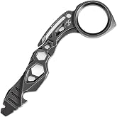 KANSEPT PryMate Blackwash Titanium Pry Bar Multitool with Glass Breaker, Bottle Opener, Hex Bit, Pocket Cilp or Keychain for Your Versatile Companion for Everyday Carry and Camping Accessories G008A2