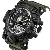 Sanda Men's Digital Wrist Watches Military Sports Electronic Quartz Outdoor Army LED Stopwatch Big Face