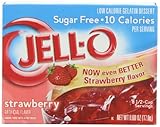 JELL-O Strawberry Sugar Free Gelatin Dessert Mix (0.6 oz Box)