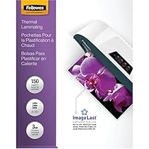 Fellowes Thermal Laminating Pouches, ImageLast, Letter Size, 3 Mil, 150 Pack (5200509)
