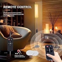 cozywarm LED Floor Lamp with Linen Shade and Remote