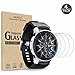 [4 Pack] Tempered Glass Screen Protector for Samsung Galaxy Watch 46mm / Samsung Gear S3, AKWOX [0.33mm 2.5D High Definition 9H] Premium Clear Screen Protector for Galaxy Watch SM-800/SM-R805