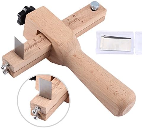 Trkee Adjustable Belt Leather Cutter Strap Tool Craft Cutting Hand Wooden DIY Durable Making