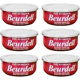 Beurdell French Salted Real Canned Butter 100% Natural Pasteurized Butter A real butter from France | Great For Hurricane Preparedness Emergency Survival Kit Great For Cooking, Baking Pack of 6