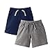 Gerber Graduates Baby Boys' 2 Pack French Terry Short, Navy/Gray, 12 Months
