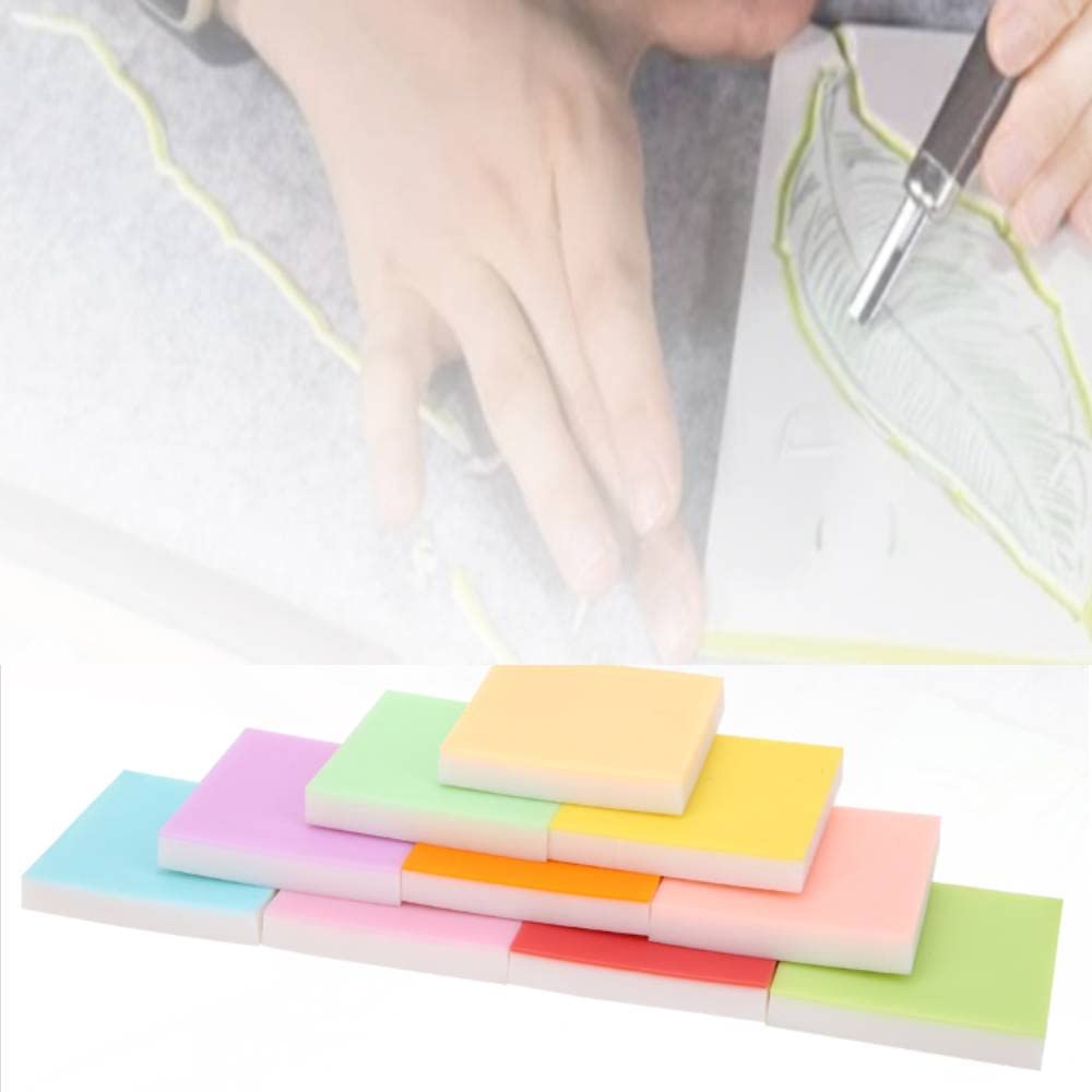 5x5 cm Double Layer Rubber Stamp Carving Blocks10Pcs Rubber Stamp Carving Blocks for Handcraft DIY Stamps Making Hobbies Crafts Beginners and Professional Handcraft Materials