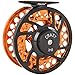 Fiblink Saltwater Fly Fishing Reel with Large Arbor 2+1 BB, CNC machined Aluminum Alloy Body and Spool (7/8 Wt, Orange)