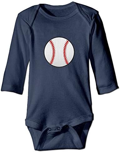 Itongquy White Baseball With Red Seams Fashion Newborn Baby Suit Climb(Long Sleeve) 24 Months Navy