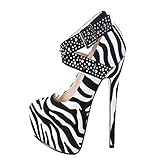 Onlymaker Women's High Heel Animal Prints Platform Pump