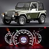 Partsam 6-Light SMD White LED Speedometer Indicator Package For 97-06 Jeep Wrangler