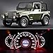Partsam 6-Light SMD White LED Speedometer Indicator Package Replacement for 97-06 Jeep Wrangler