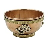 DharrmaObjects Copper Offering Bowl Incense Burner Holder (3 Inches, Om)