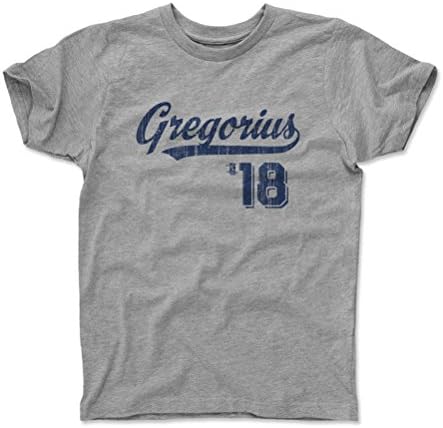 Didi Gregorius Script B New York Kids T-Shirt 6-7Y Heather Gray