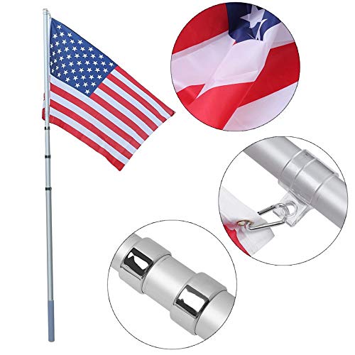 GiODLCE Extendable Aluminum Alloy Retractable Windsock Flag Pole Decoration Tool - Thumbnail 5