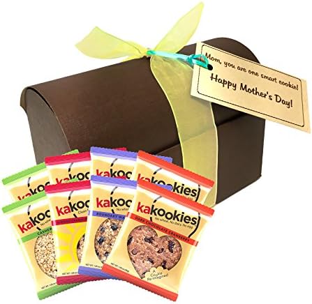 Kakookies Mother's Day Limited Edition Gift Box (Assortment of 8 Cookies) - Vegan, Gluten Friendly, Superfood Energy Snack Cookies