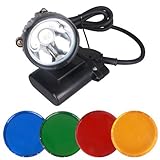 Kohree 5W LED 2-Mode Camping Hunting Headlamp Multi-color Light with 4 Optical Filters 6600mAh Waterproof & Explosion Proof for Hog Deer Coon Coyote Hunting