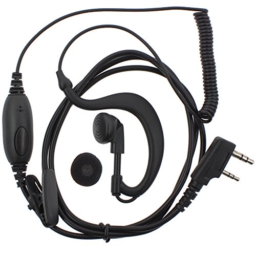AOER 2 PIN Earpiece mic Walkie talkie two way Radio for KENWOOD Radios TK-260G TK-270 TK-270G TH-31AT TH-31BT TH-41AT BAODEENG UV-5RD UV-5RE BF-999 BF-888 BF-777