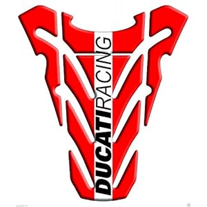 Tankpad Motorad Draht Muster Tankschutz ‘ Ducati Corse Monster Rot Wings” van gehard 3D-effect 3D