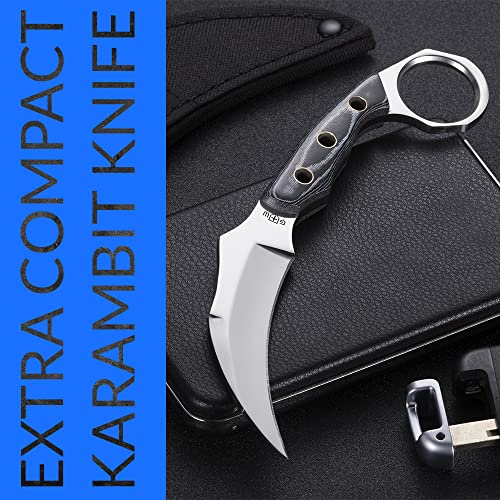 Karambit Knife with Sheath Small Fixed Blade Knofe Claw Knife