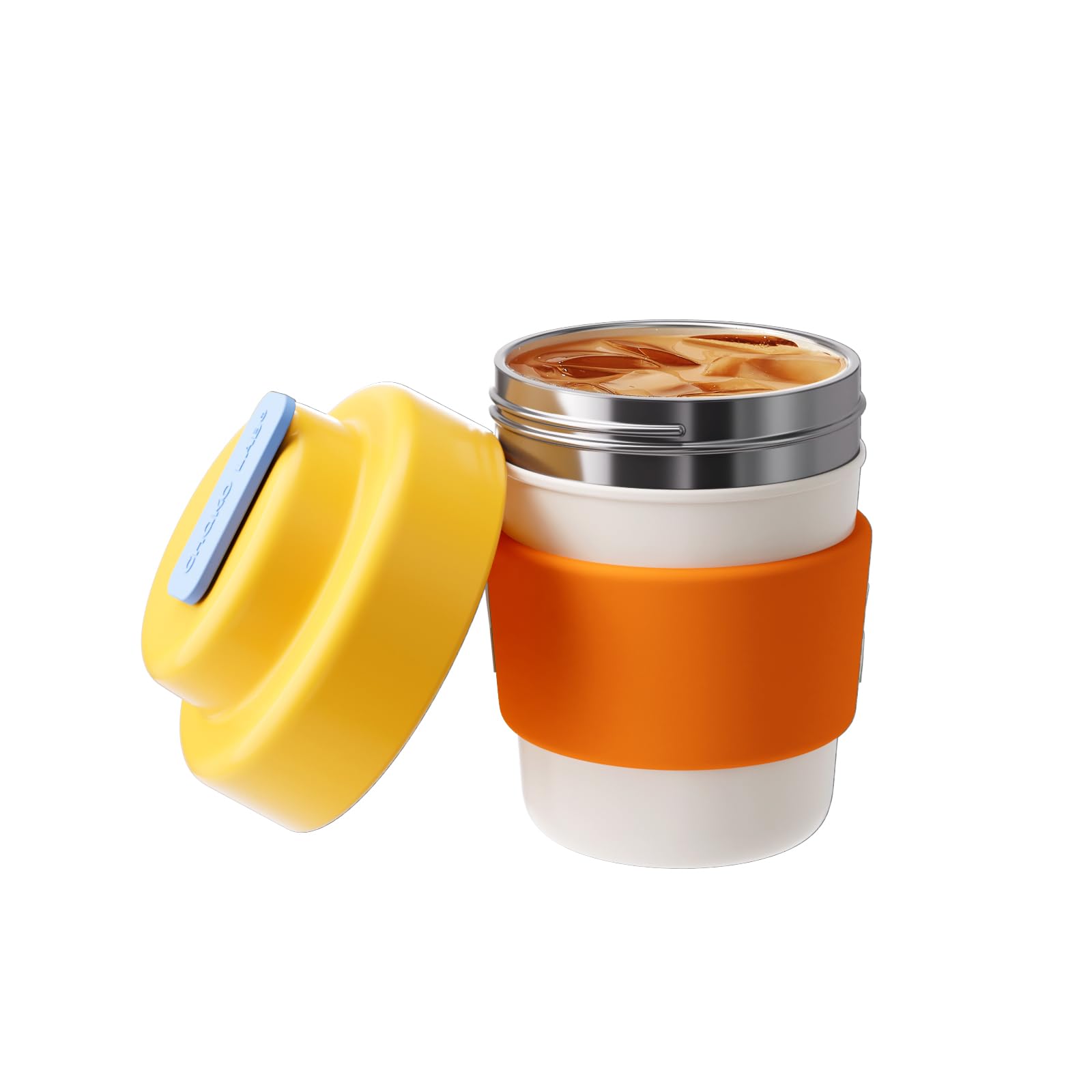 Photo 1 of CHAKO LAB Insulated Travel Coffee Mug, Double vacuum wall,Easy to Grip,BPA free,Yellow lid,14 OZ