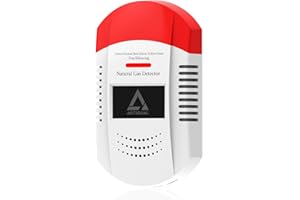 AOTIQUAL Natural Gas Detector CH4/Propane/Methane - Portable Natural Gas Leak Alarm with LED Light & Audible Alert, 100% Battery-Powered Gas Monitor for Home, RV, Kitchen, Apartment Safety (Battery Included)