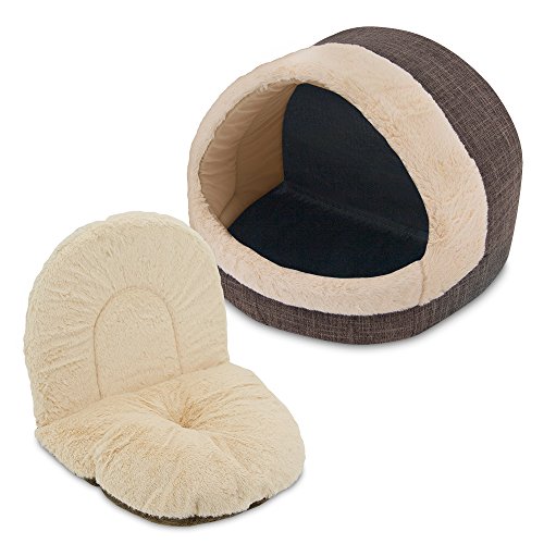 Best Pet Supplies, Inc. Cozy Cat Cave, Inc, Inc, 17"x15"x14, Dark Brown