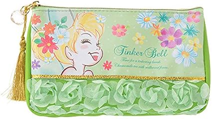 Amazon ティンカーベル ペンケース ポーチ ふんわり水彩タッチ コスメ メイク 化粧 ディズニー ディズニープリンセス キャラクター ディズニーストア 限定 タッセル グッズ 雑貨 文房具 オフィス用品 文房具 オフィス用品