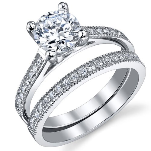 Wedding bands with engagement ring sets