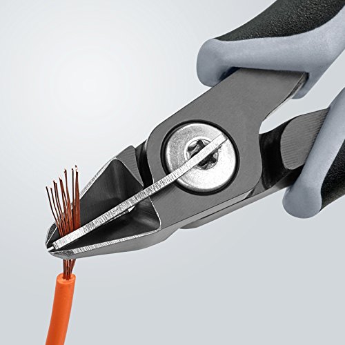Knipex Präzisions-Elektronik-Seitenschneider ESD brüniert, mit Mehrkomponenten-Hüllen 125 mm 79 62 125 ESD – Bild 4