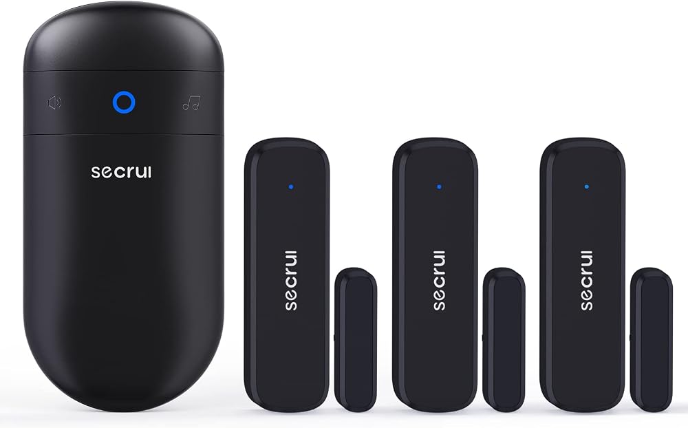 SECRUI Wireless Door Open Sensor Alarm Chime 400ft Range 52 Tunes with Receiver