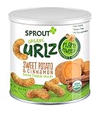 Sprout Organic Curlz Toddler Snacks, Sweet Potato & Cinnamon, 1.48 Ounce (1 Count) Canister