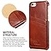 iPhone 6s/6 Case, Benuo [Card Slot Vintage Series] [Genuine Leather] Slim Corrected Grain Leather Case [2 Card Slots], Leather Case Back Cover [Business Style] for iPhone 6/6s 4.7 inch (Brown)