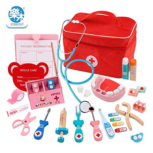 Quality Simulation Bag Medicine BoxChildren's Wooden Quality Simulation Bag Medicine Box Baby Home Simulation Doctor Injection Toy Gift Bag Medicine Kit Baby Simulation Doctor Injection Toy Gift - Thumbnail 6