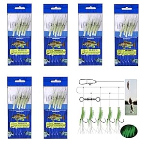 Lot De 6 Appâts Lumineux Pour Pêche En Eau Douce Ou Salée Au Maquereau Et En Mer, Taille 1, 2, 3, 4, 5, 6