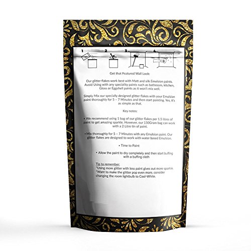 Silver 150G My Glitter Wall Glitter for Emulsion Paint Glittery Wall