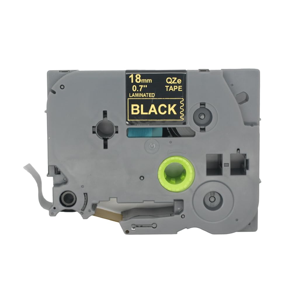 BROVACS 1 Pack Gold on Black Laminated Label Tape Compatible for Brother P-Touch Label Printer TZ 344 TZe 344 18mm 3/4" OPA4344