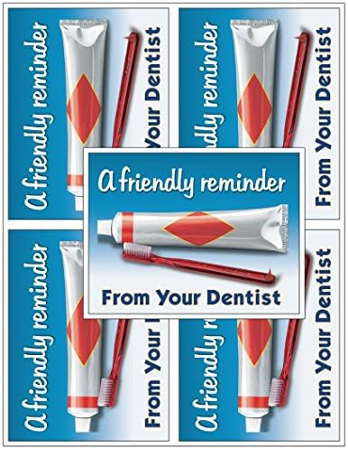 Laser Reminder Postcards, Dental Appointment Reminder Postcards. 4 Cards Perforated for Tear-off at 4.25" x 5.5" on an 8.5" x 11" Sheet of 8 Pt Card Stock. (1000)