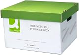 Q-Connect Business Easy Set Up Storage Box 10 Pack Green White view 2