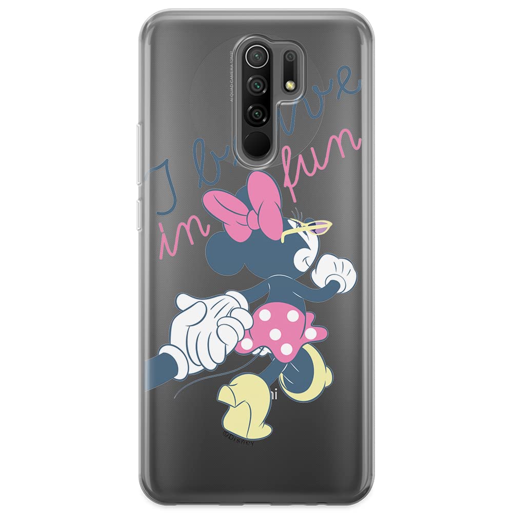 ERT GROUP mobile phone case for Xiaomi REDMI 9 original and officially Licensed Disney pattern Minnie 005 optimally adapted to the shape of the mobile phone, partially transparent