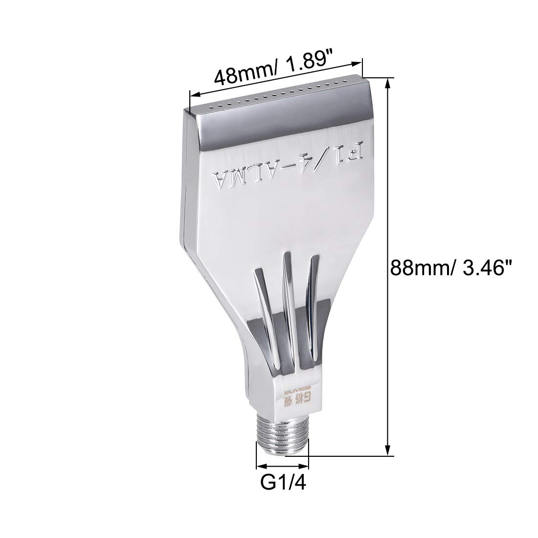 uxcell Flat Nozzle G1/4 Male Thread Aluminum Alloy Air Blow Off Flat