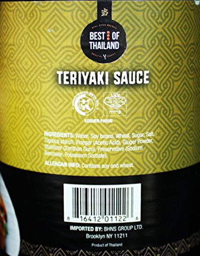 Premium Quality Teriyaki Sauce - (2 Pack - 23.6-oz Bottles) – Real Asian Brewed – No MSG – Kosher Certified – Ideal for Marinating Fish, Meat & Roasted Vegetables Squeezable Bottle - Best of Thailand