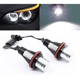 csslyzl E39 E60 E53 X5 LED Angel Eyes Bulb Halo Ring Marker Light | Compatible with BMW 5/6/7 Series E39 E60 E63 E64 E65 E66 E83 M5 X3 X5 E53, Xenon White, 5W, Can-bus Error Free, Pack of 2PCS
