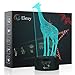 Aniamls Giraffe 3D Night Light Touch Table Desk Lamps, Elstey 7 Color Changing Lights with Acrylic Flat & ABS Base & USB Charger