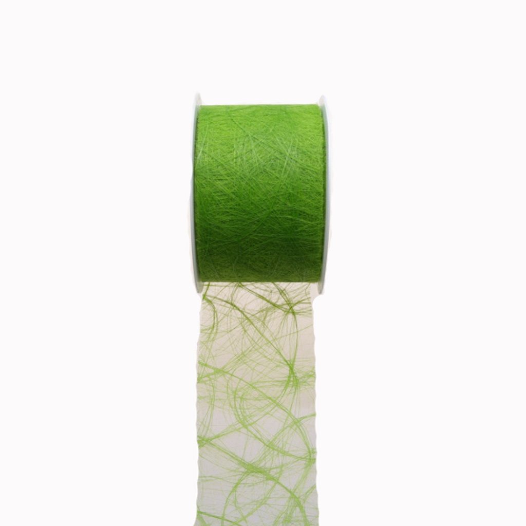 Deko und Band Sizoweb 64 030-R Table Runner 7.9 cm Roll 50 Metres Apple Green