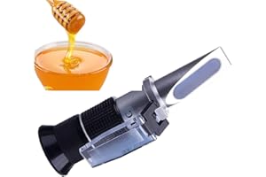 ZffXH Honey Maple Syrup Brix Refractometer/ 58-90 Brix 10-33 Moisture Meter/ homebrew Sucrose Brewing Sugar Aichose Hydromete