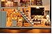 CUTEBEE 3D Wooden DIY Dollhouse Miniature DIY Doll House Kit with Furniture,1:24 DIY Dollhouse Kit