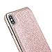 Ted Baker Sparkly Fashion Mirror Folio Case for iPhone Xs Max, Protective Cover iPhone Xs Max for Professional Women/Girls - Rose Gold