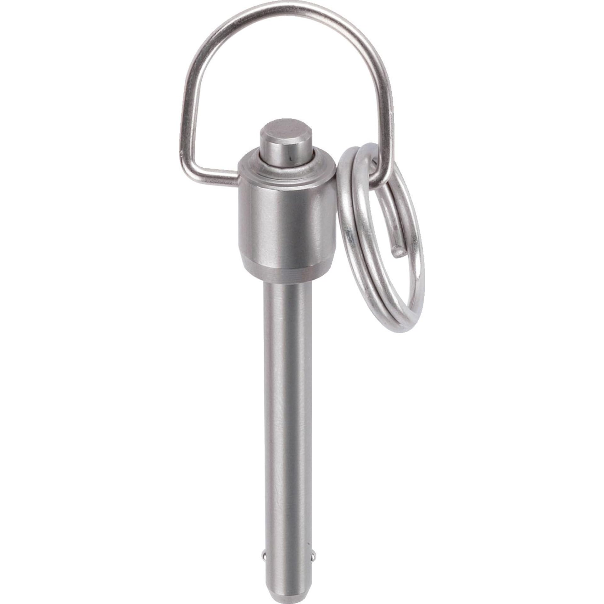 Halder 4213.D10 Kugelsperrbolzen mit Ring, Einfach wirkend - nach NASM/MS17987 Ball Locking Bolts, Stainless Steel, passivated, Nenndurchmesser=3/8 Zoll